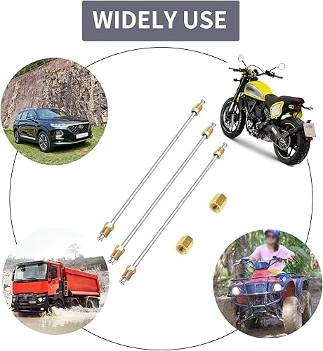 Miniatura 6 de MuHize Kit de línea de freno de acero inoxidable 316, kit de líneas de freno de 16 pulgadas (paquete de 3) con accesorios, línea de freno flexible