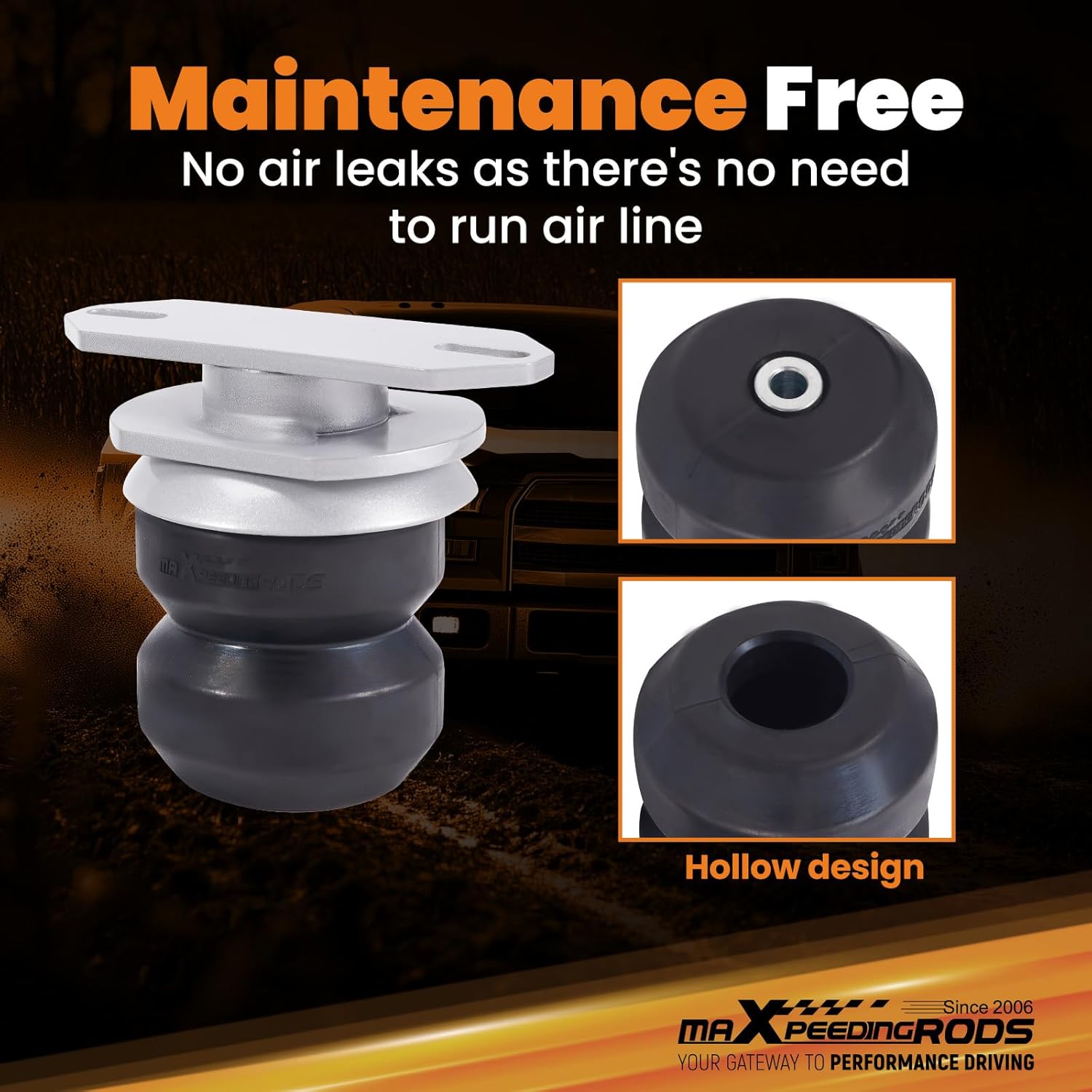 maXpeedingrods Suspension Enhancement Rear Kit, for Lexus GX460 GX470 LX470 Toyota FJ Land Cruiser 4Runner 1998-2024, Rubber Helper Spring Kit, Up to 6000 Lbs