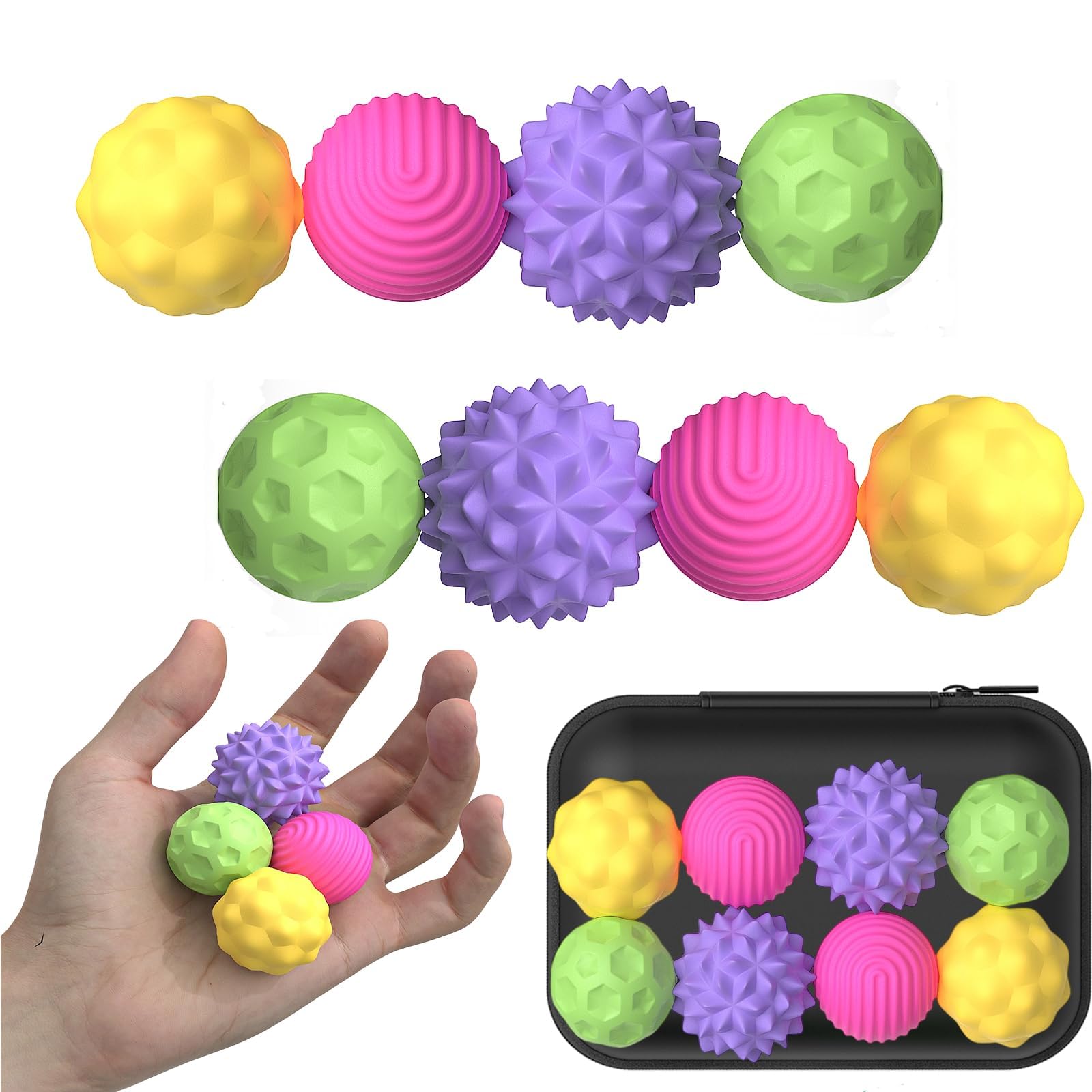 Magnetic Fidget Toy, 8pcs Sensory Attraction Stress Balls with Silicone Shell, for Adults to Calm Restless Hands Anxious Mind, Fidget Magnet Balls Desk Toy for Office Stress (Colours)