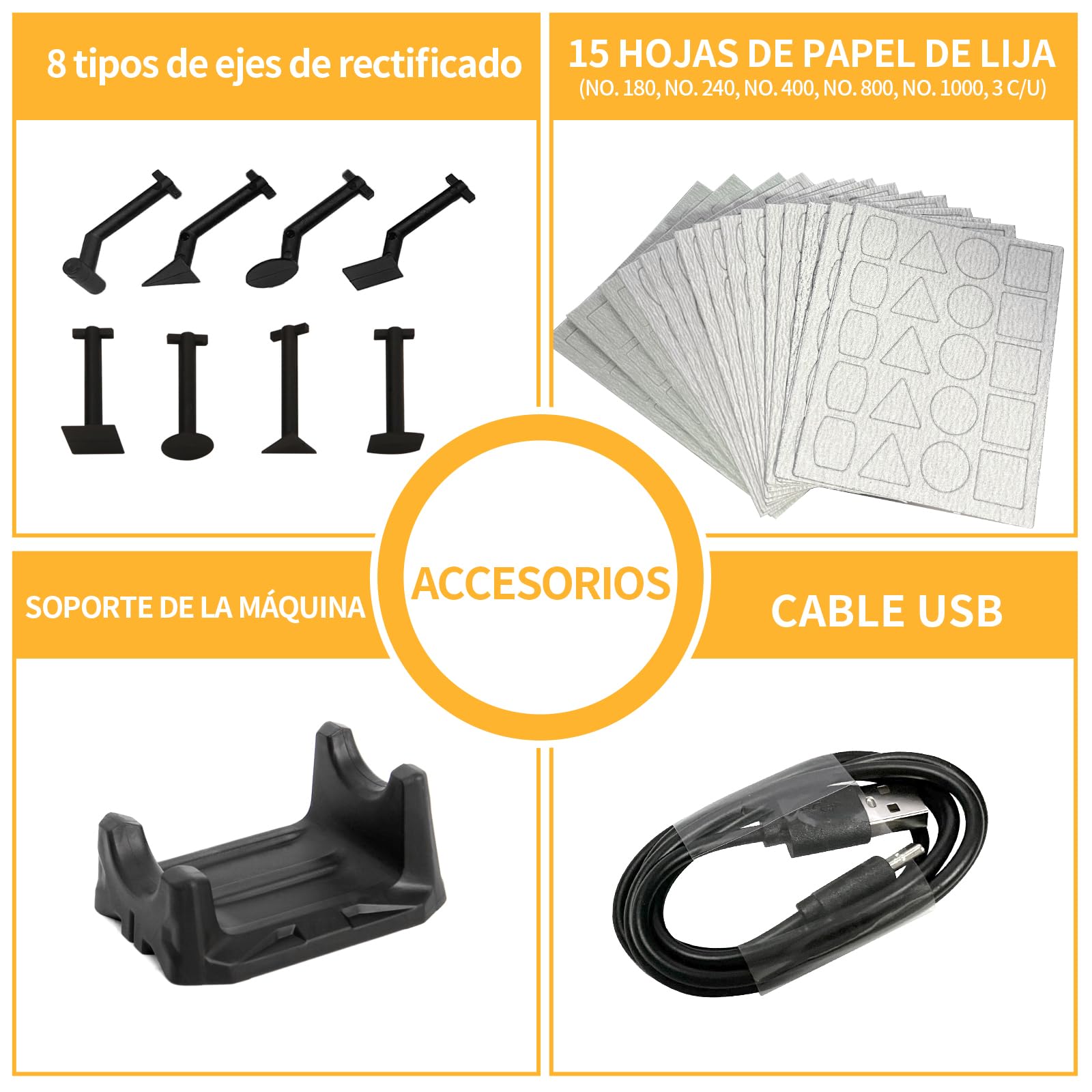 Lijadora bolígrafo inalámbrica, 5 velocidades y carga USB con luz LED, herramienta eléctrica multiusos, mini lijadora eléctrica para lijado, pulido, acabado, manualidades de bricolaje