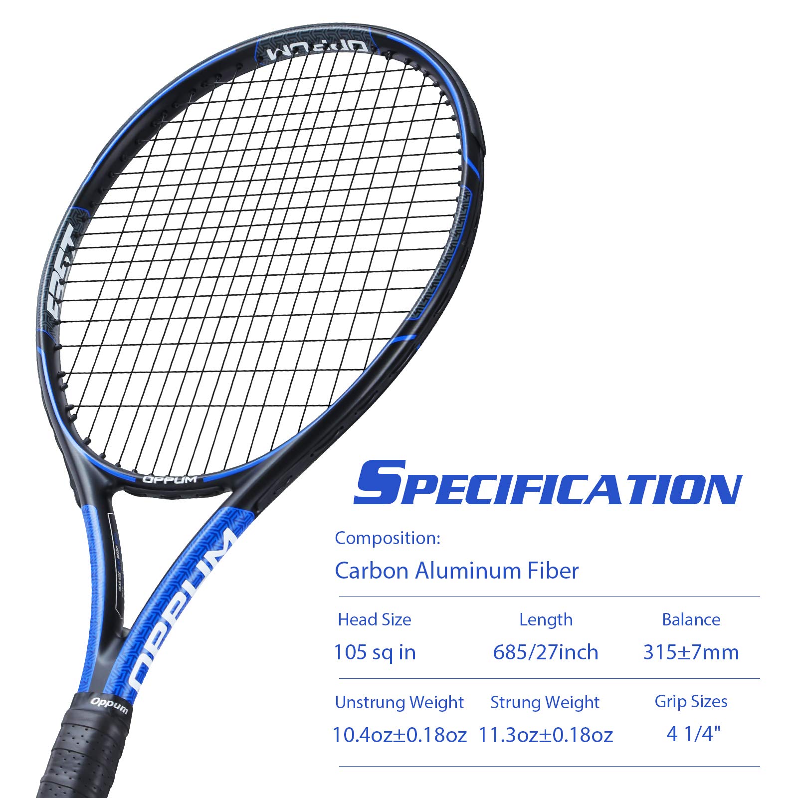 Amazon.co.jp: OPPUM 27インチ プロテニスラケット 大人学生初心者