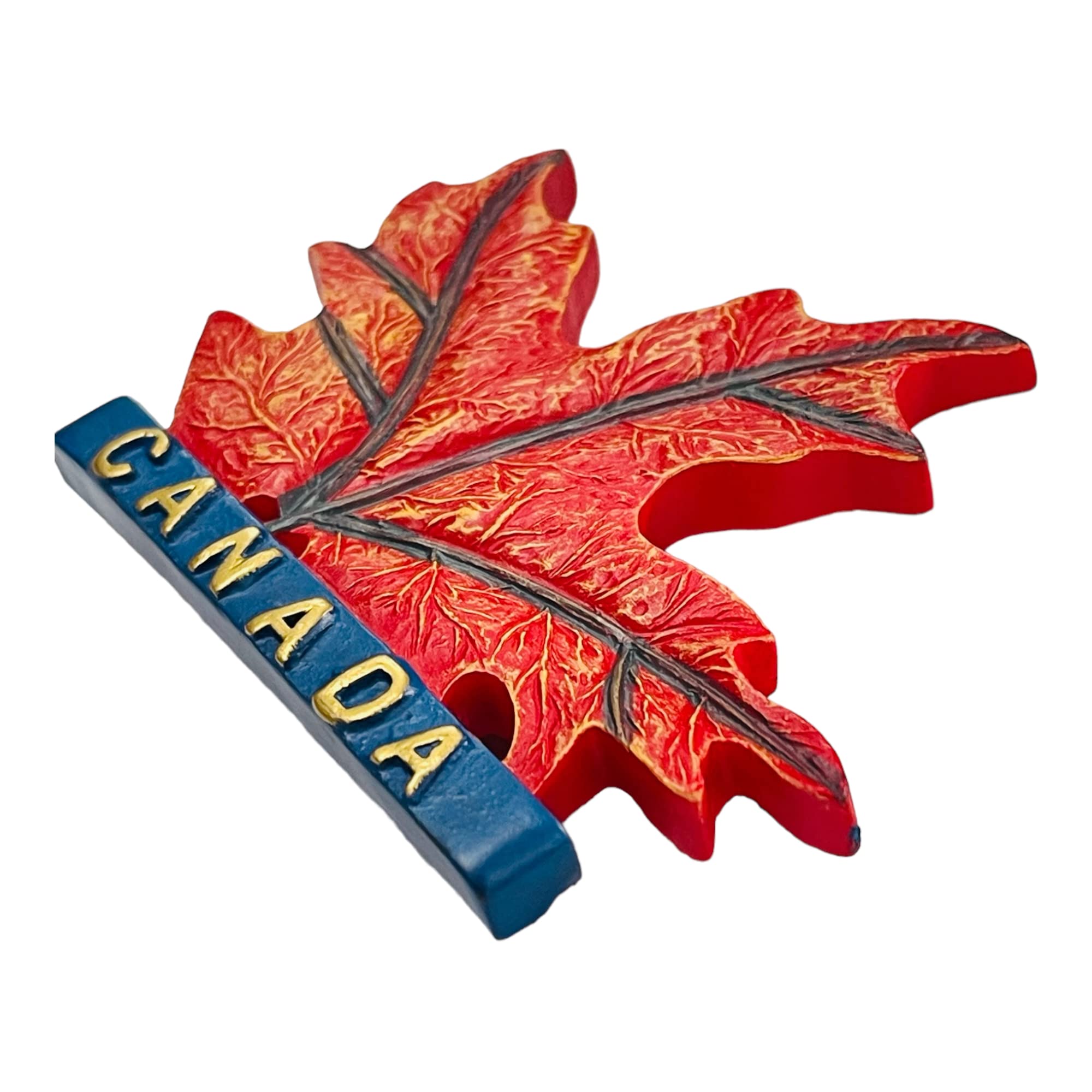Buy KRIWIN Travel Theme 3D Canada Country Red Maple Leaf Resin
