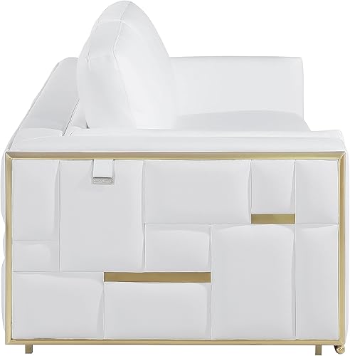 Miniatura 33 de Blackjack Furniture Catania - Moderno juego de sofá de cuero italiano de grano superior para sala de estar con marco de madera dura seca al horno y