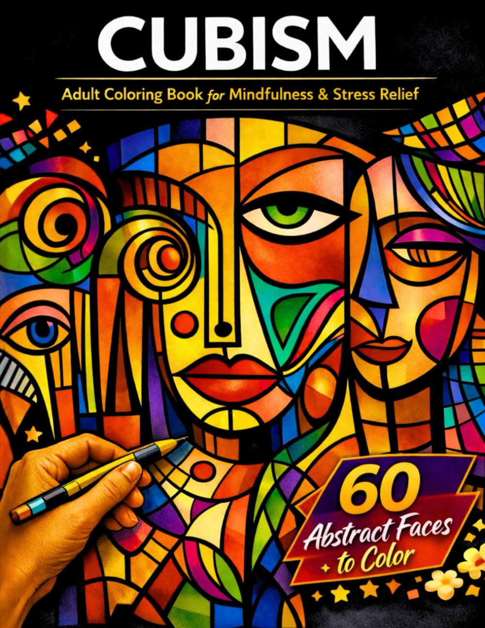 Cubism Adult Coloring Book: Picasso-Inspired Mindfulness & Creative Expression: 60 Abstract Designs for Relaxation, Stress Relief, and Artistic ... Series for Mindfulness & Creative Therapy)