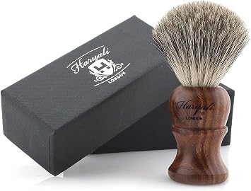 Shaving Brush - Pure Grade - Black Badger Shaving Brush - Wooden Shaving Brush - for Luxurious Lather - Shaving Cream Brush - Long Lasting - No Bristle Loss