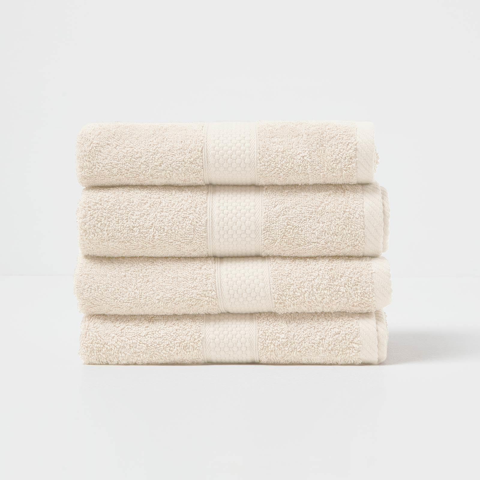 HOMESCAPES Light Blue Turkish Cotton Set of 4 Face Cloths Flannel Super Soft Thick & Absorbent 500 GSM Towel Heavy Weight for everyday Luxury — view 179