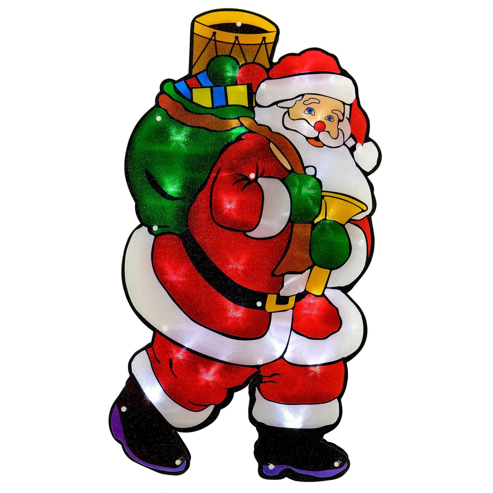 Mr Crimbo Santa With Sack Window Silhouette