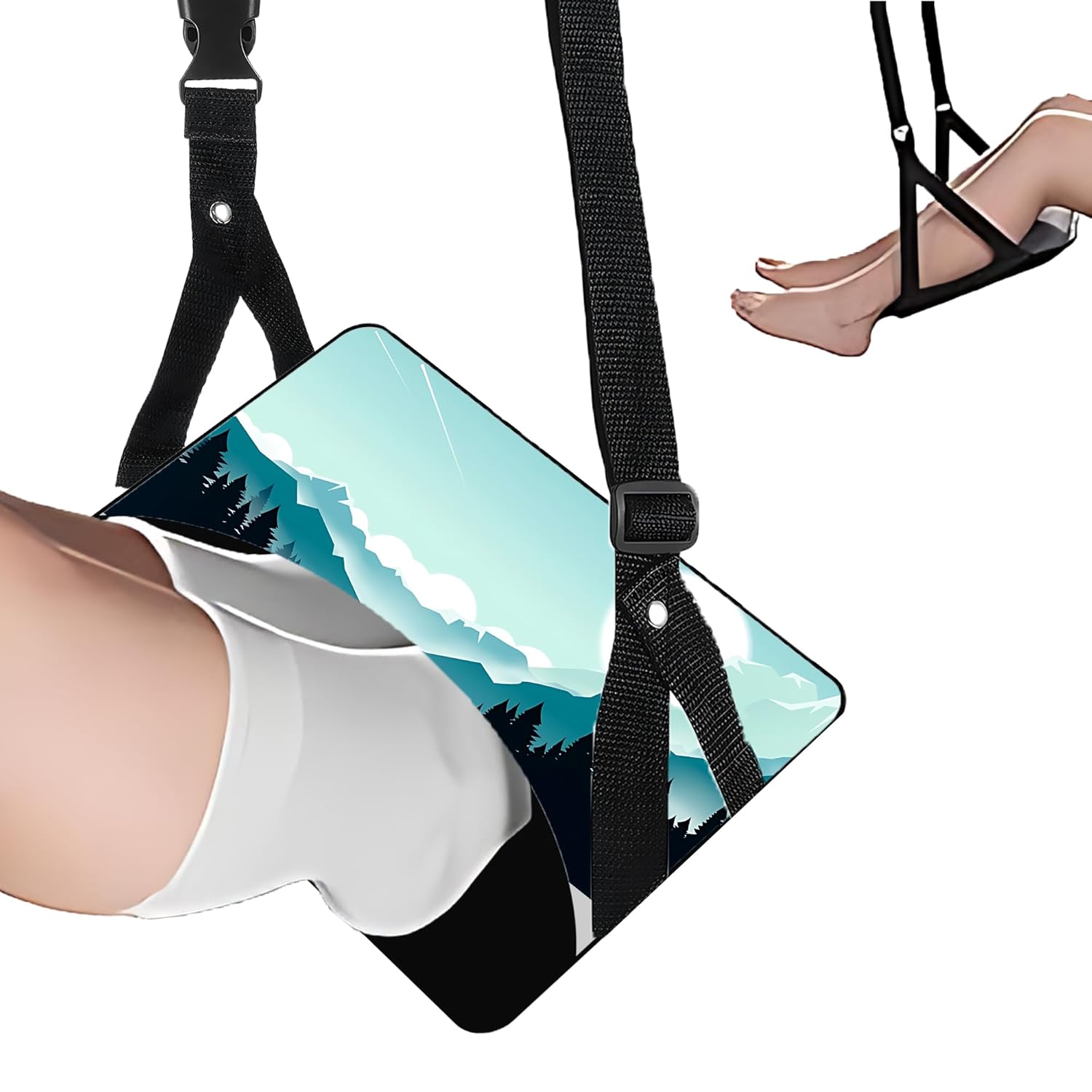 Airplane Foot Hammock Comfort Foot Hammock for Plane Travel Accessories Airplane Gadgets Good Use for Travel Essentials Office