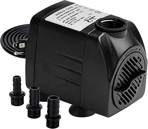 Miniatura 8 de Simple Deluxe 550 GPH 45W Bomba de agua sumergible Cabezal de alimentación con entrada ajustable para pecera, hidroponía, fuentes, estanques,