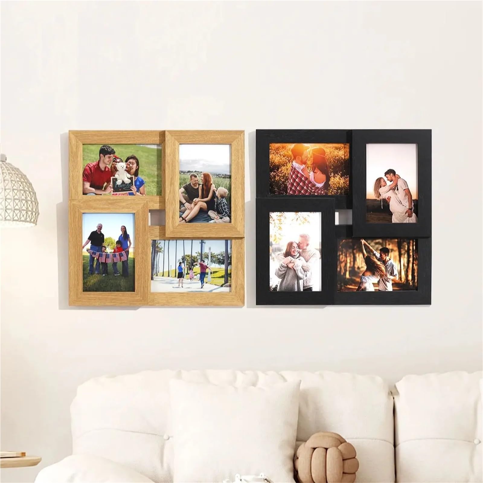 Marcos de Fotos Marcos de fotos, conjunto de varios marcos, collage familiar, decoración de pared for parejas y amigos.(Black)