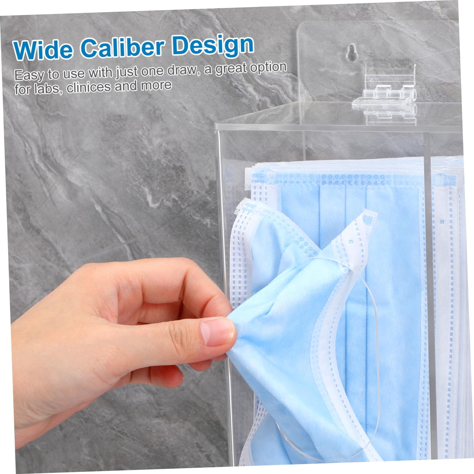 Caja Dispensadora Guantes Soporte Organizador De Pared Acrílico (3 Compartimentos)