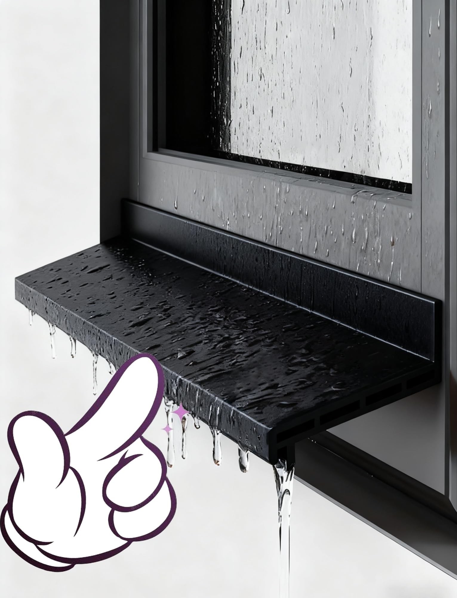 Pare-pluie auto-adhésif en caoutchouc avec isolation durable de 4 m