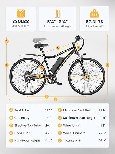 Miniatura 8 de Heybike Bicicleta eléctrica para adultos, motor sin escobillas de 1200 W, hasta 50 millas, bicicleta de montaña eléctrica de velocidad máxima de 28