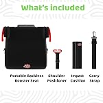 BubbleBum Teleport Backless Booster Car Seat, Baby Booster Booster Seat for Car 40-100 lbs, Telescopic Portable Car Seat, Ideal for Daily Use and Foldable for Travel, 4 Years Old+Child