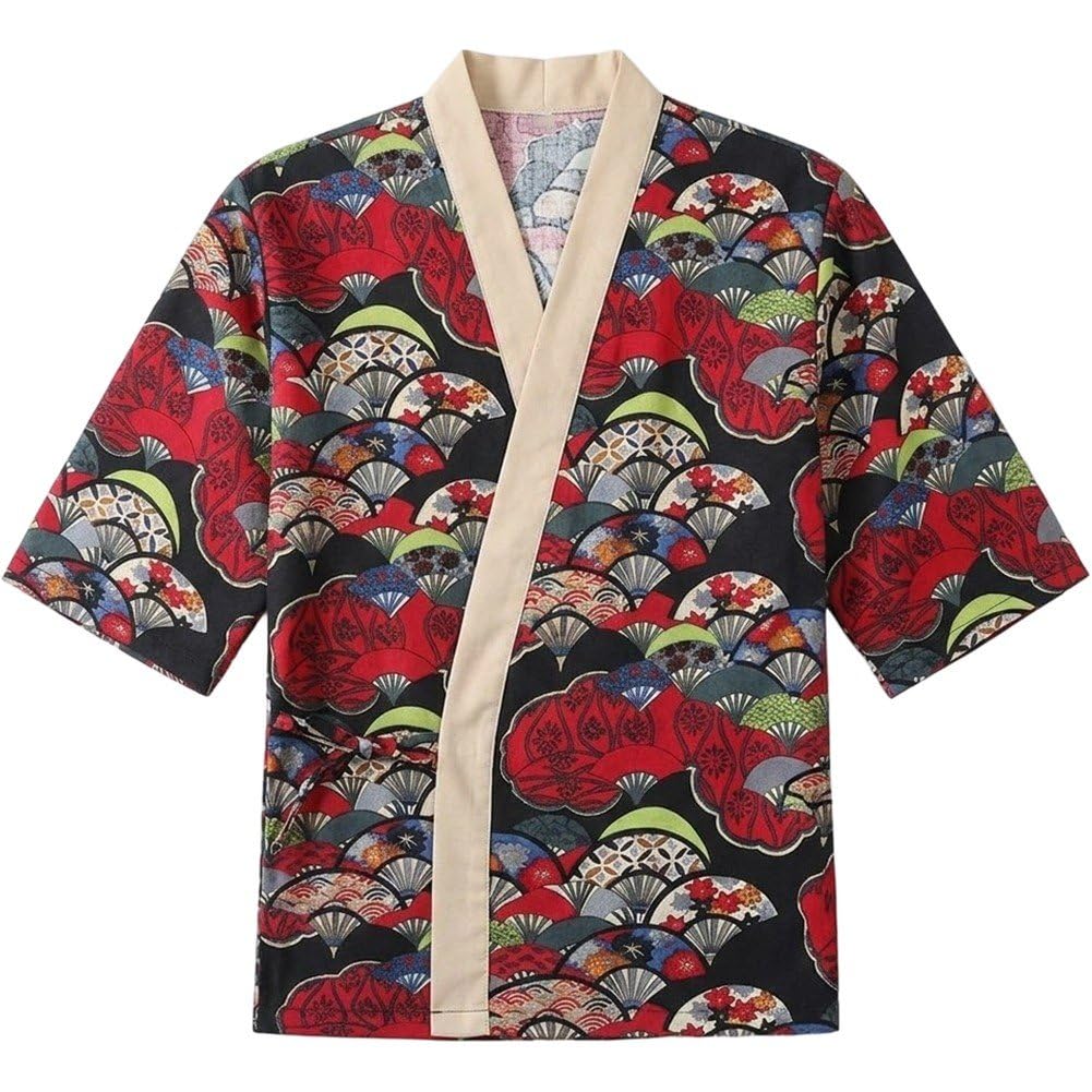Hrippy Japanese Style Kimono Uniform, Service Outfit for Male Female Chef in Sushi Bar Izakaya and Barbecue Restaurant Work