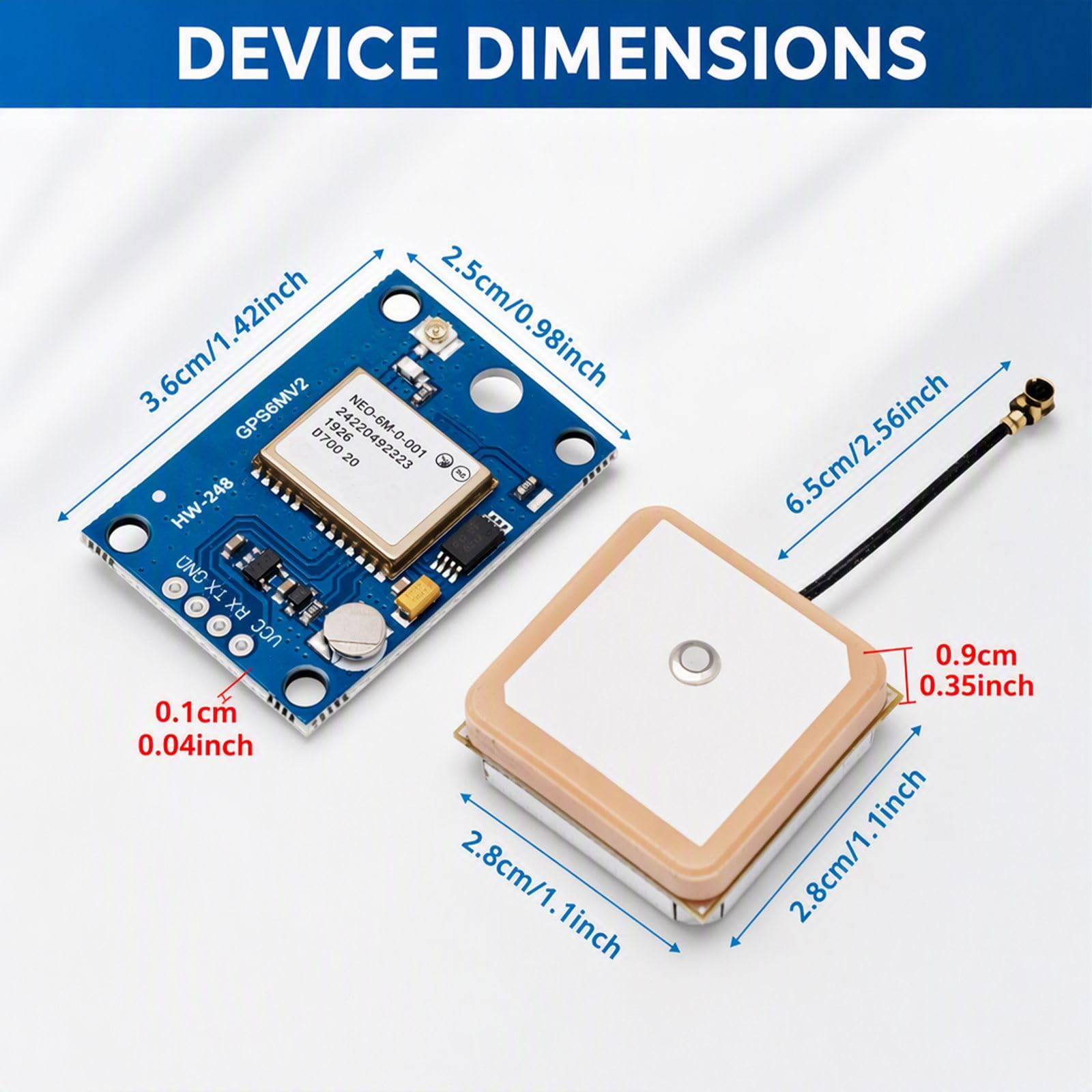 5-pak GY-NEO6MV2 NEO-6M moduł kontrolera lotu GPS 3V-5V z super ceramiczną anteną do Arduino EEPROM APM 2.5
