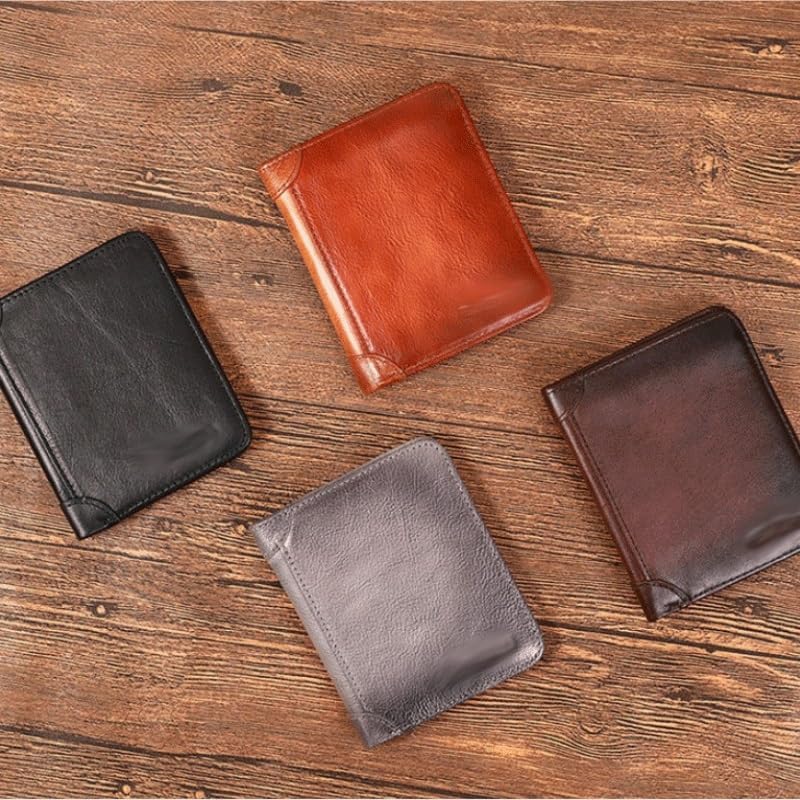 VIDI Men's Wallet Retro Card Holder PU Short Leather