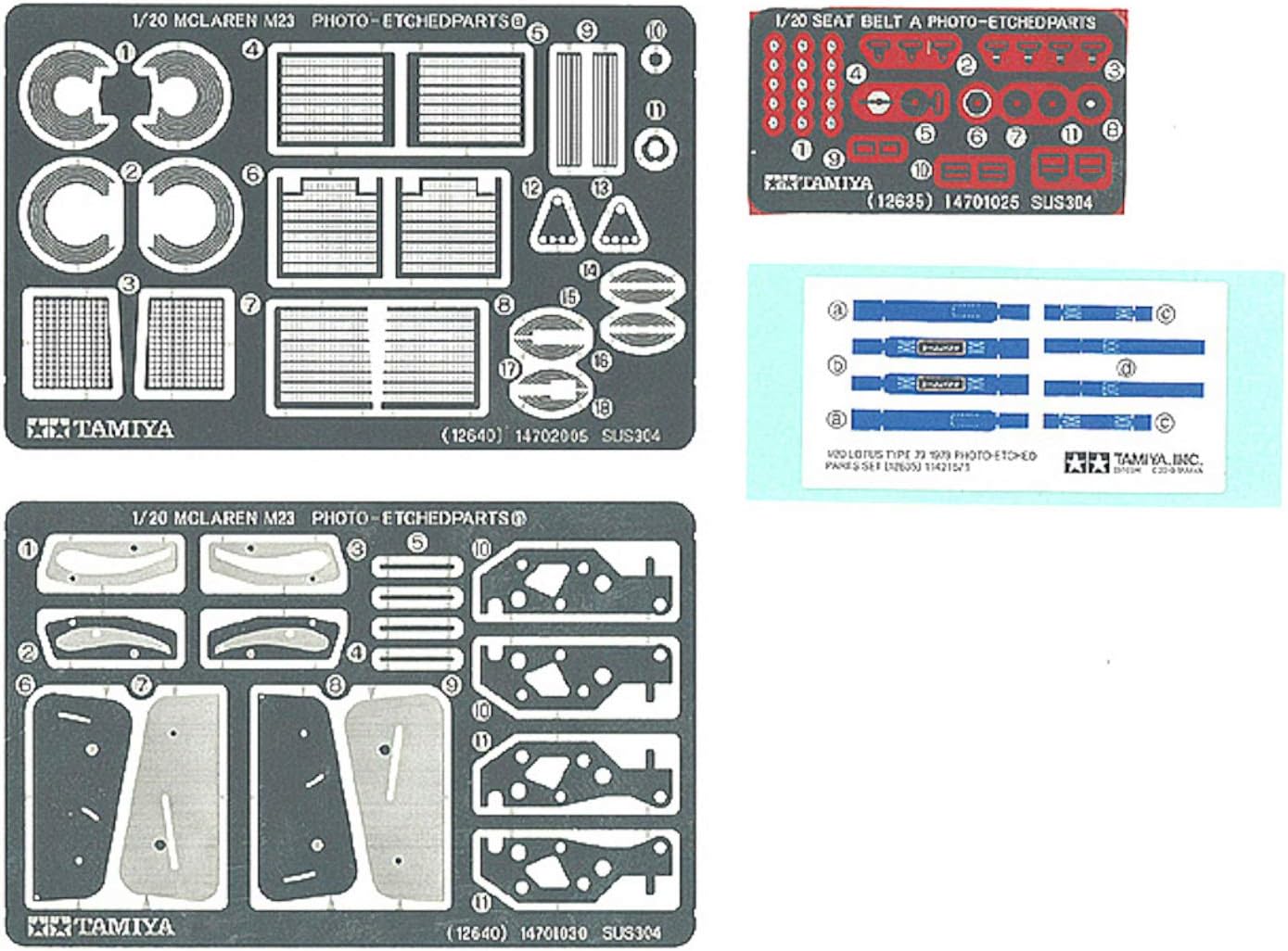 The Hobby Company Tamiya 1:20 Mclaren M23 1976 Photo Etched Parts