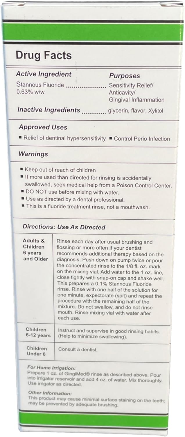 Mint Flavored .63% stannous Fluoride Dental Rinse, 10 Ounce Bottle. Indicated for Patients with Tooth Decay, Sensitivity, or gingival Bleeding. - Image 4