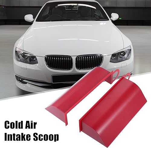 Miniatura 8 de X AUTOHAUX 2 unids capó dinámico aire frío sintonización sistema de admisión cucharada para BMW E90919293 316d 318d 320d 325d 330d 335d 316i 318i