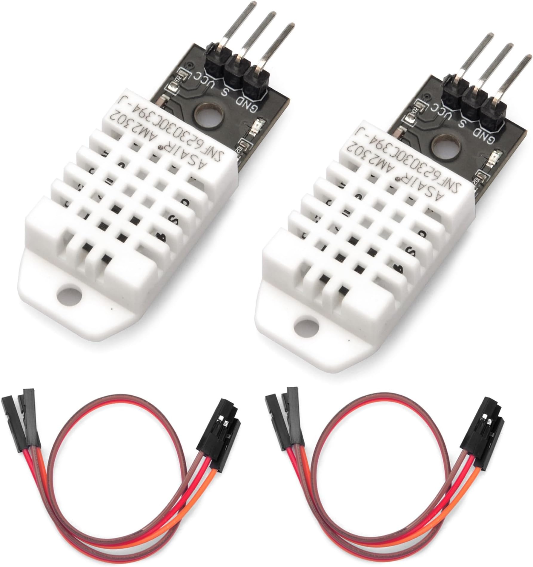 2pcs DHT22/AM2302 Digital Humidity and Temperature Sensor Module for Arduino Raspberry Pi, Temp Humidity Gauge Monitor Electronic Practice DIY Replace SHT11 SHT15