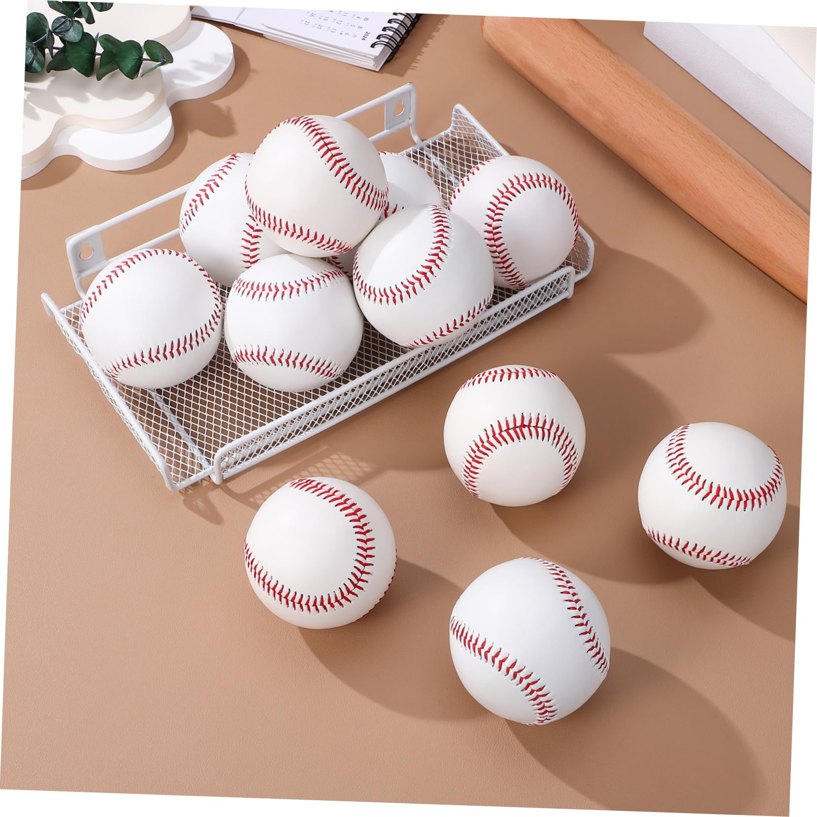 TOYANDONA Pelotas de Béisbol de Práctica en Color Claro PVC, 12 Piezas