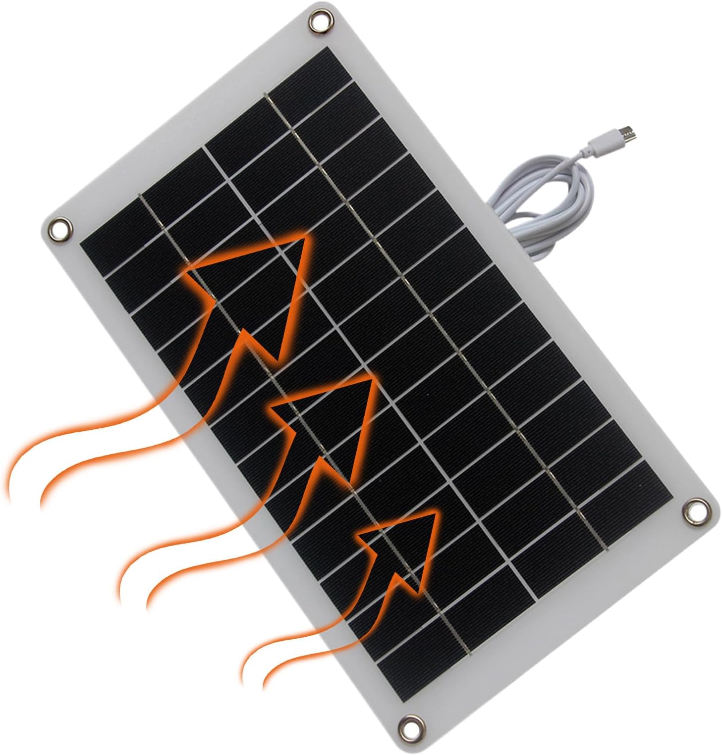 Solar Panel Charger, Monocrystalline Solar Panels, Efficient Charger for Phone Tablet PC and Hiking Lights Patio Camping Garden