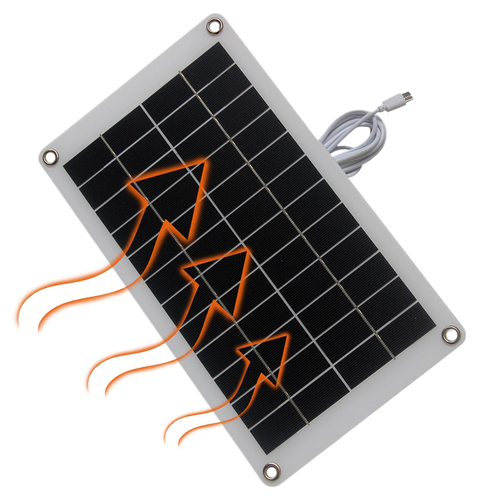 Solar Panel Charger, Monocrystalline Solar Panels, Efficient Charger for Phone Tablet PC and Hiking Lights Patio Camping Garden