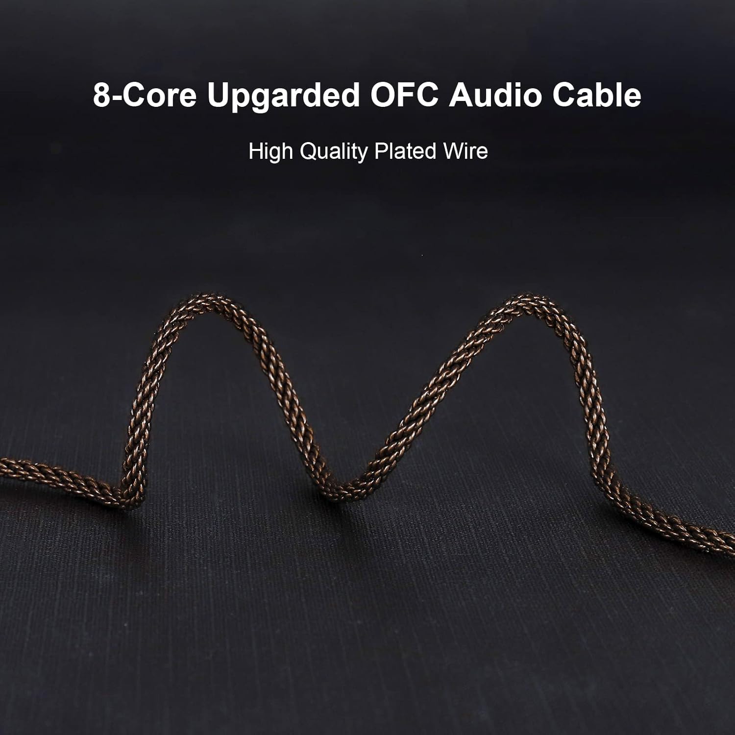 okcsc ETYMOTIC lPX T2 8 Core Upgarded OFC Audio Cable Pure Copper Alloy Earphone Cable for Westone Linum BAX T2 lPX Cable for ETYMOTIC EVO UE Live Am PRO X10-30 PRO X10-50 MACH 10-80 3.5MM 3.94FT