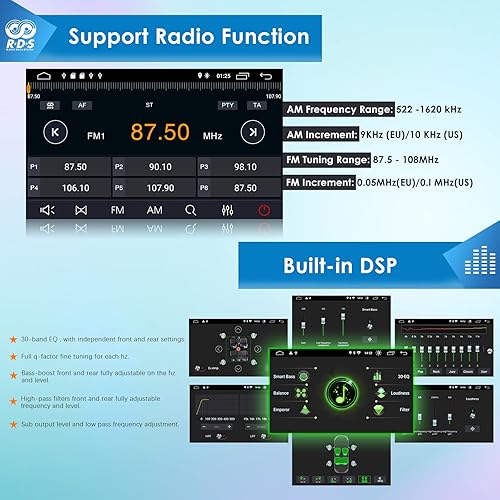 Miniatura 7 de Hizpo Receptor de radio de coche Android 10 para Porsche Cayenne 2002-2010, pantalla táctil de 9 pulgadas estéreo de coche con Carplay, compatible