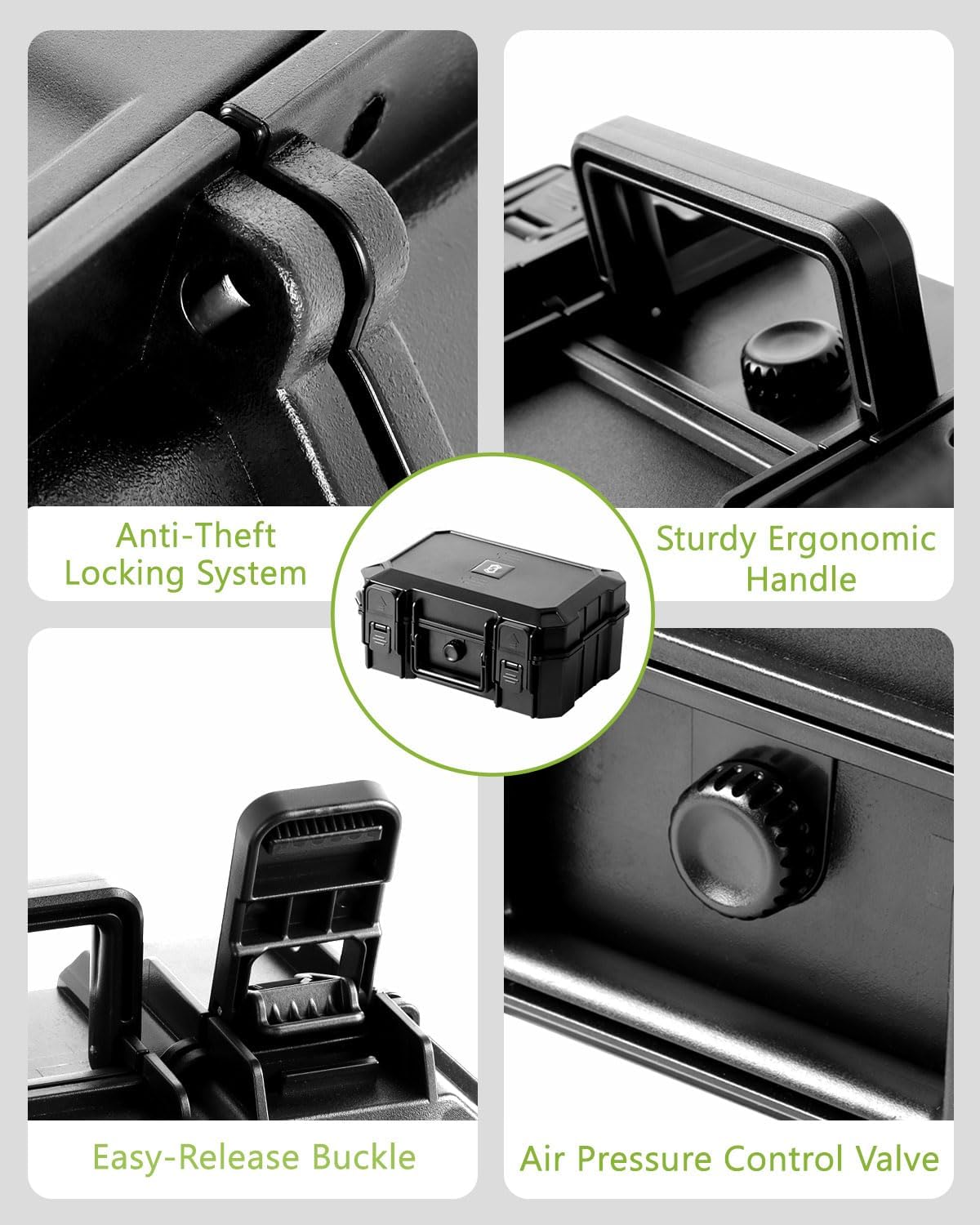 OZCHIN Smell Proof Box with Lock – Large Smell Proof Container, Waterproof & Crushproof Case for Home, Travel, and Camping, Secure Portable Odor Proof Box & Great Gift Idea