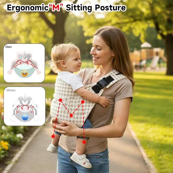 Baby Sling Carrier | Adjustable Front & Back, Adjustable Sling Easy Toddler Carrier Comfortable Baby Wrap Carrier Baby Carrier Wrap for Newborn Up to 6M-3 Years - 2