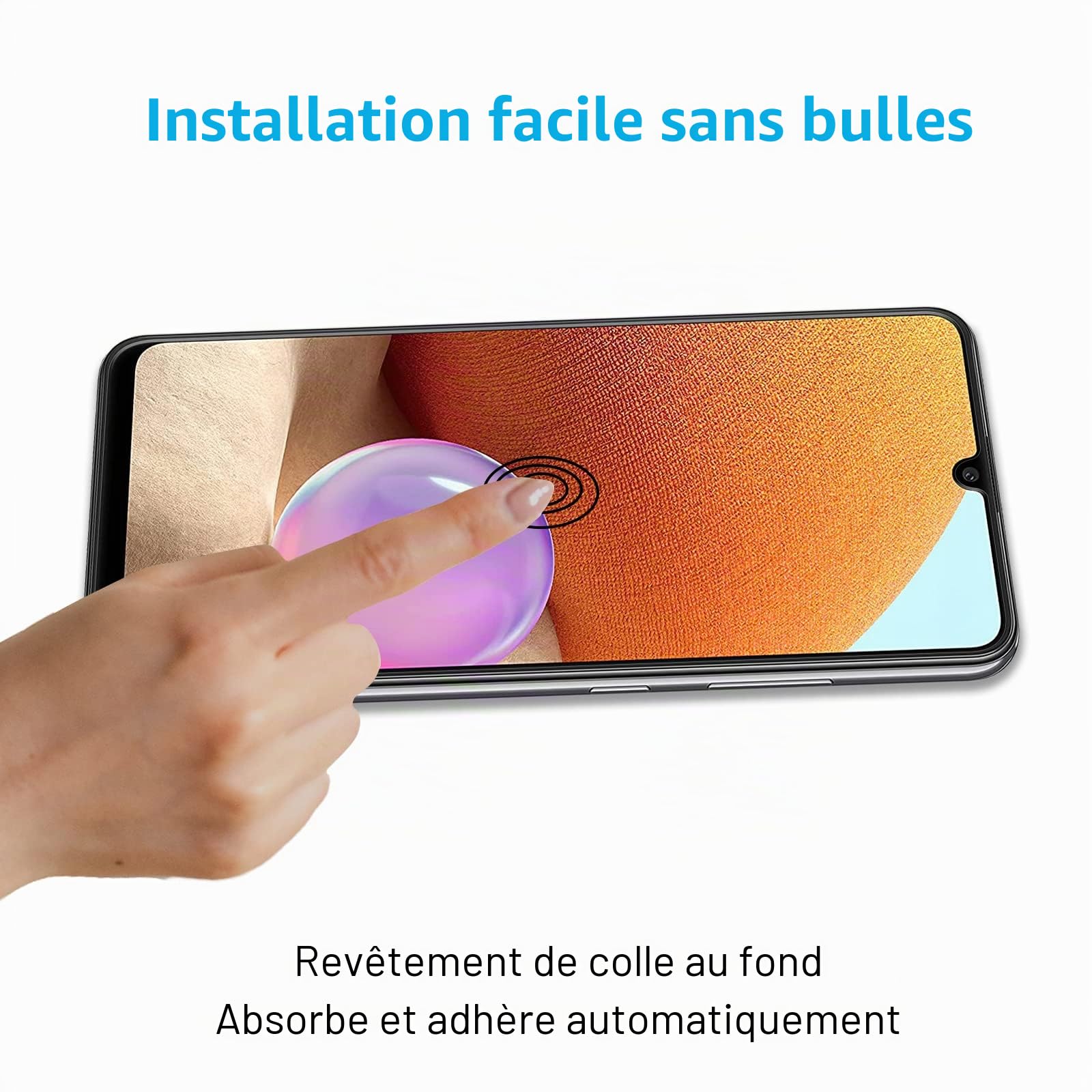 Didisky Lot de 2 Protecteur Verre Trempé pour Samsung Galaxy A32 4G, Film Protection écran, dureté 9H, Pas de Bulles, Haute définition