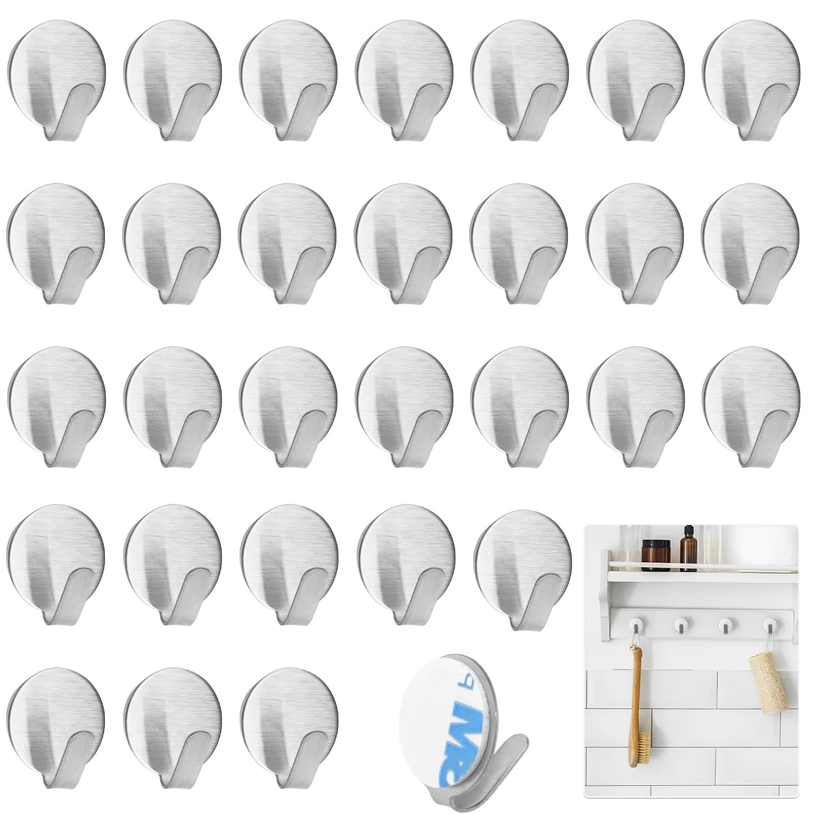 10 Pcs Crochet Adhesif Mural Charge Maximale 10kg, Crochets Adhesif Impermeables Accroche Serviette Salle De Bain Crochets Adhesifs Transparents Pour Salle De Bain Cuisine Salon 79340485