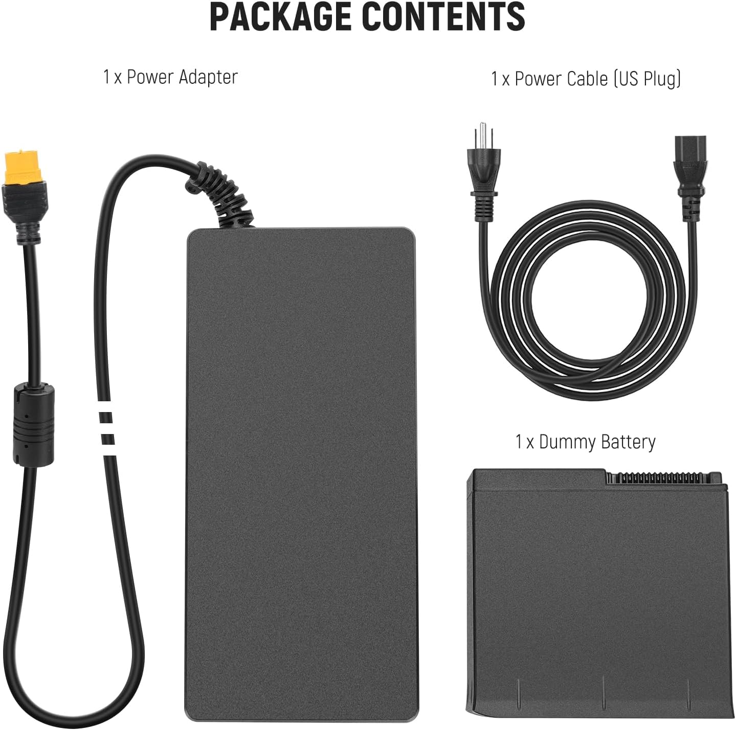 NEEWER Dummy Battery Kit for Outdoor Flash Strobe Speedlight with AC Power Adapter & Cable, 25V 10.4A Replacement, Intelligent Safety Protection, 16.4ft Length, NT-Q4