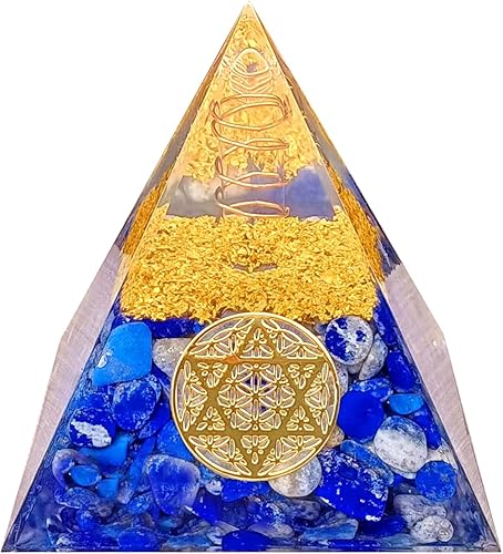 Cristales de pirámide de orgón, piedras calmantes y cristales curativos, generador de energía para yoga, reiki, meditación, blanacing chakras,