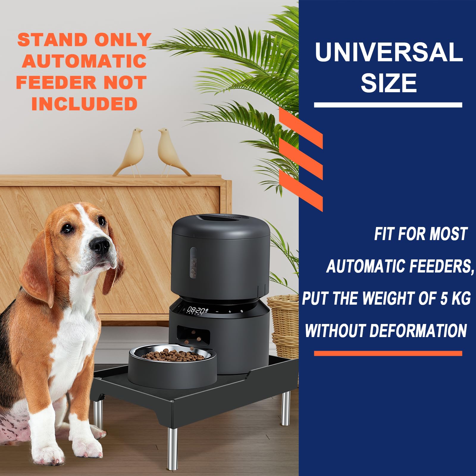 Beautyflier Soporte elevado para comedero de perros, soporte elevado para comederos automáticos de gatos y perros, soporte dispensador de cuenco de agua para perros, soporte ajustable, se adapta a