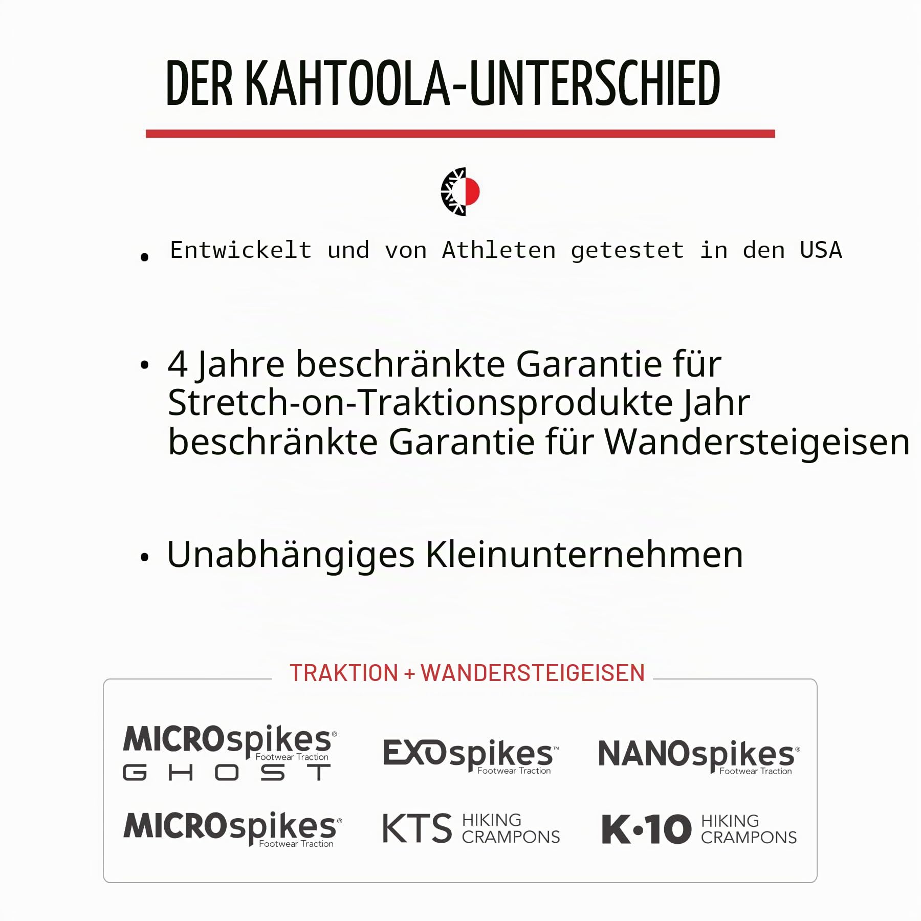 Kahtoola MICROspikes Ghost Winterschuhe Traktion, ultraleichte Eisgriffe mit 12 Spikes für Trail Running, Wandern & Walking auf eisigem & gemischtem Gelände