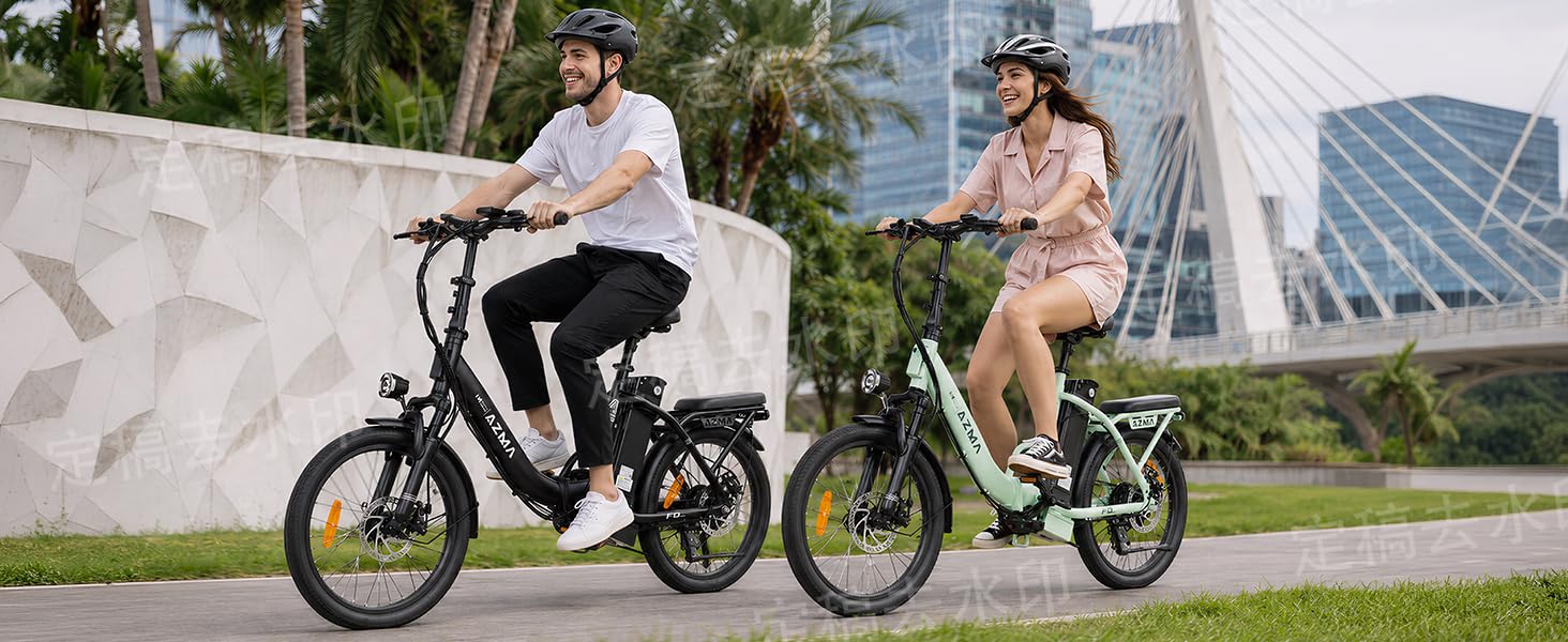 AZMA E-Bike Klapprad Elektrofahrräder 20 Zoll, 36V20.8AH/15AH Akku für Reichweite bis 100-140KM, 7-Gang Ebike für Herren Damen, MTB, Strand & Stadtpendle mit Federung