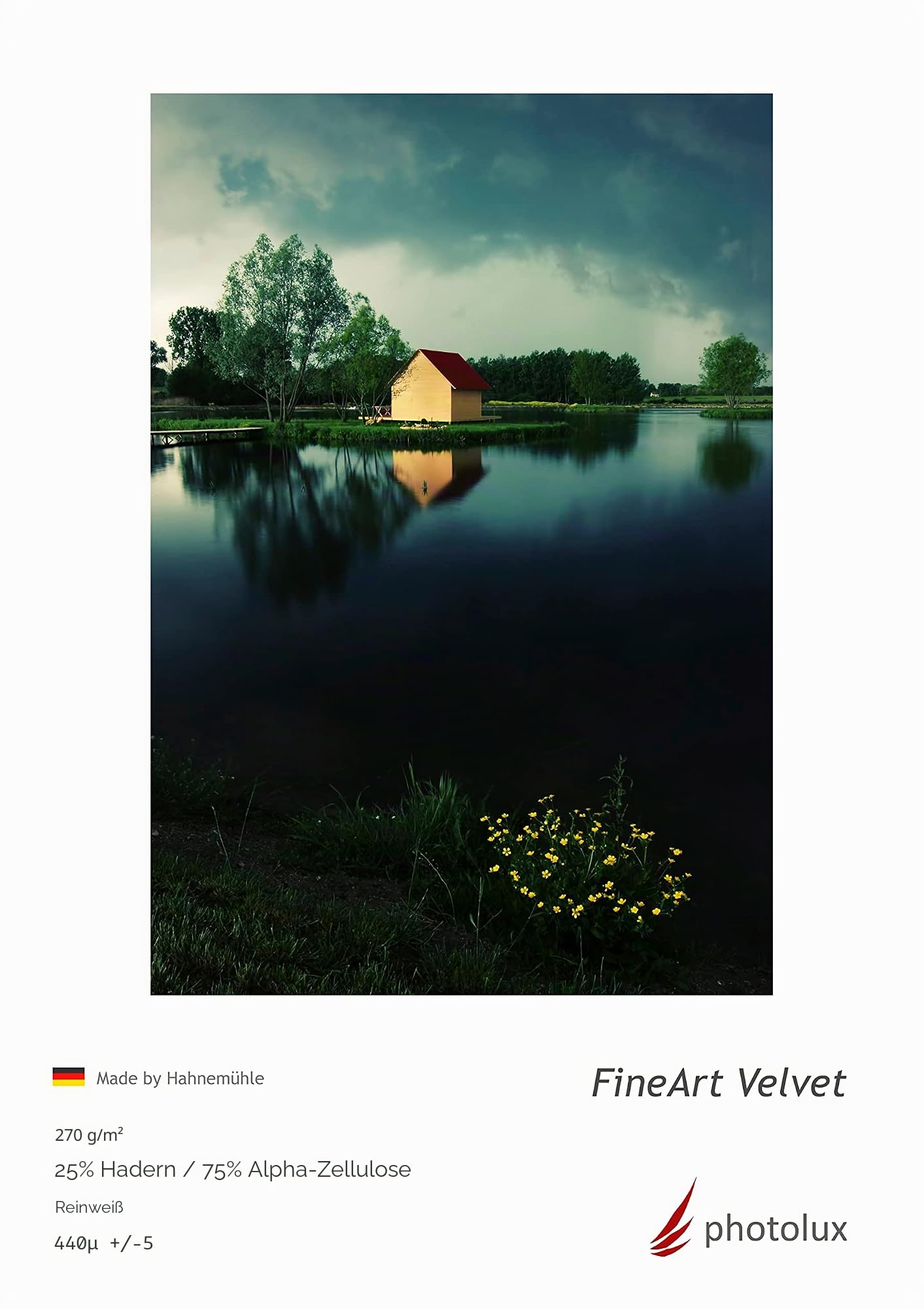 FineArt Velvet 270 gsm Matt Fotopapier in Premiumqualität - A3+- (329x483mm) 100 Blatt