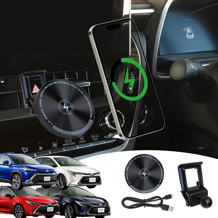 トヨタカローラ 2019~ 210系 ワイヤレス充電器 15W 新品未使用 トヨタ専用QI ワイヤレス充電器 15W QC3.0充電器 PD2.0急速充電