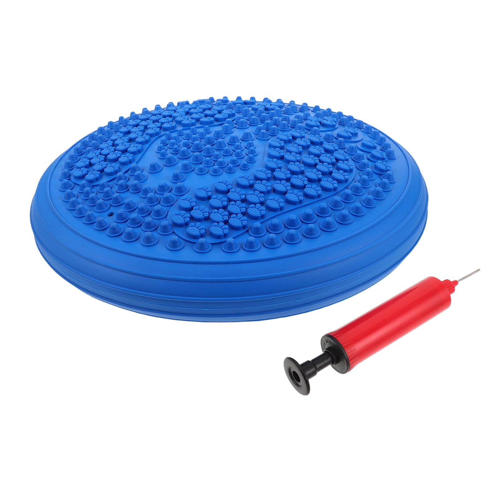 VANZACK Coussin Gonflable Bleu avec Pompe Tapis de Yoga Portable Épais pour Massage, Stabilité et Entraînement Fitness à la Maison ou en Plein Air