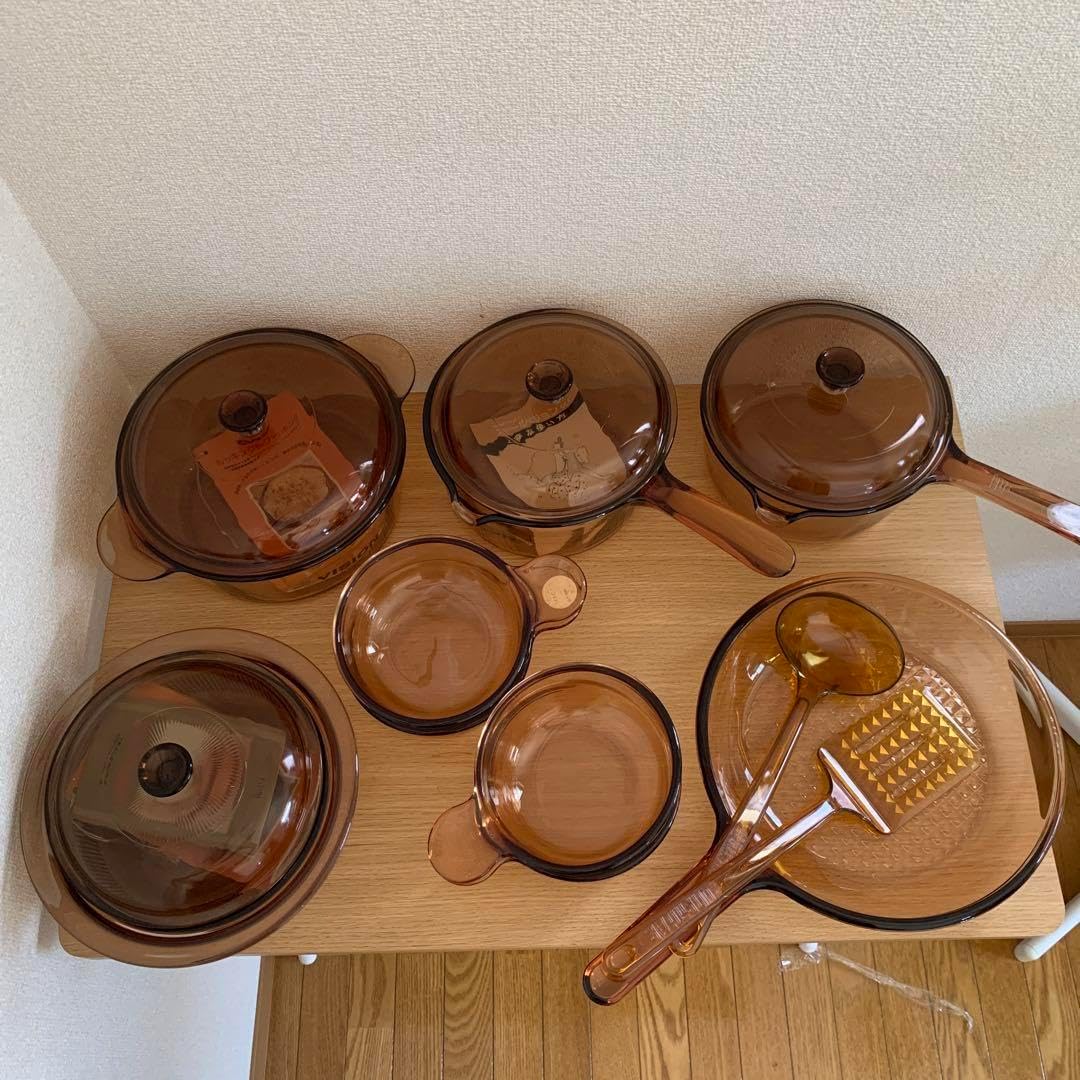 未使用→「ビジョン」 ガラス鍋 セット まとめ売り インテリア雑貨 未