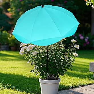 Feoang Plant Umbrellas for Outdoor Plants, Adjustable Garden Shade Umbrella Larger Size Plants Shade Cover Umbrella Sun Protection for Potted Plants Garden Beds from Direct Sunlight