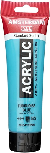 Royal Talens Amsterdam Standard Acrylic Paint 120Ml-Turquoise Blue