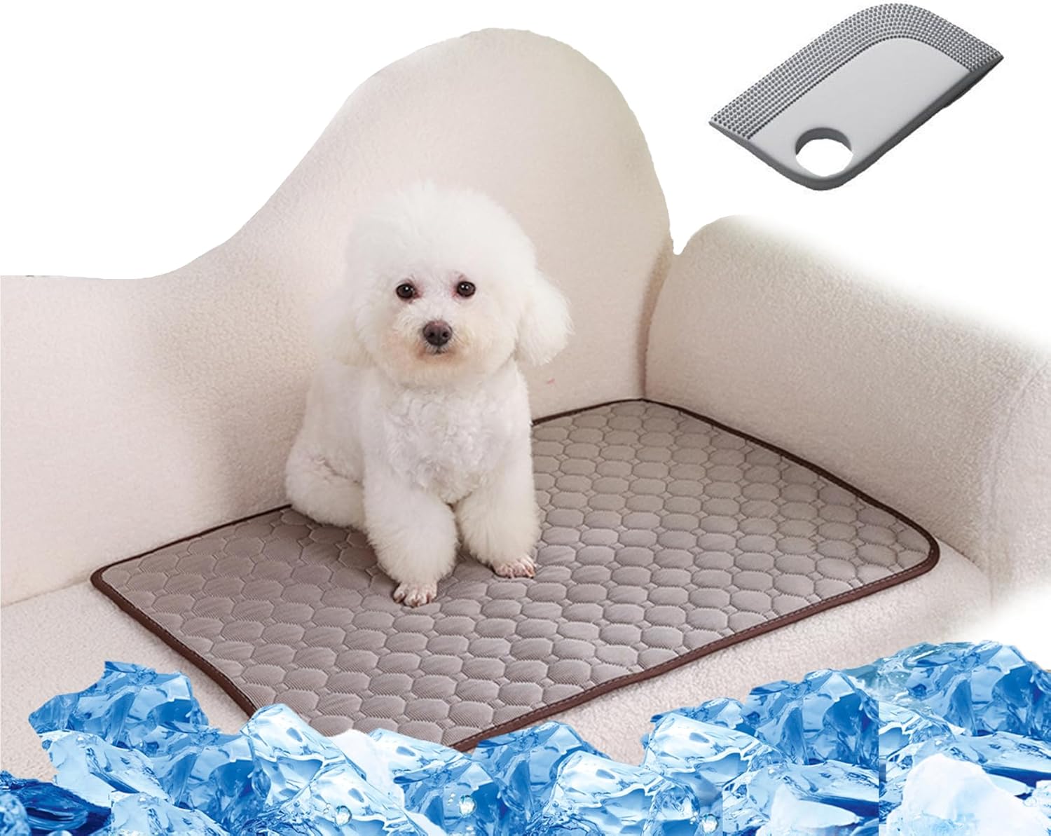 Trumoon Cooling Blanket for Dogs and Cats, Pet Cooling Mat for Indoor and Outdoor (Grey, X-Large(35.4"×59.1"))