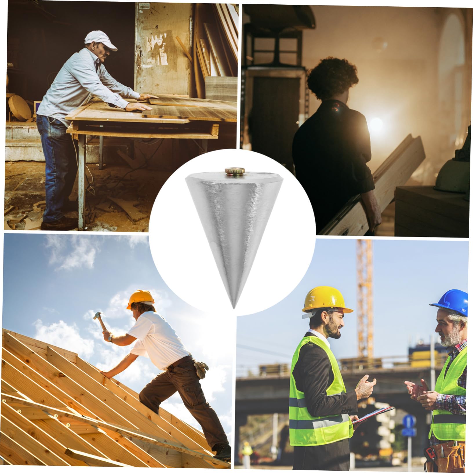 Uonlytech 4piezas Hanging Line Hammer Herramienta De Medición Vertical Para Construcción Renovaciones y Carpintería Diseño Adaptable y Material Resistente