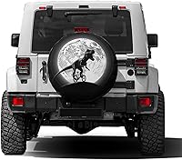 Vista 2 de Delerain Dinosaur Moon - Cubierta de rueda de repuesto para neumáticos, protector solar impermeable para caravana, remolque, RV, SUV, camión