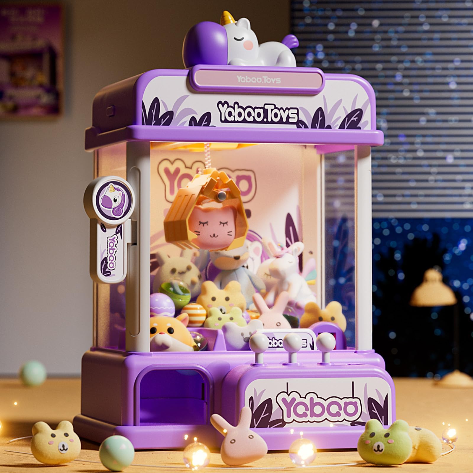 ORANGE OCEAN 57 PCS Large Claw Machine for Kids Girls Boys with Sound & Light, Claw Machine Toys for 3 4 5 6 7 8 Years Old Girls, Vending Claw Machine Arcade Game Toys for Kids Girls Ages 3-4 4-6 4-8