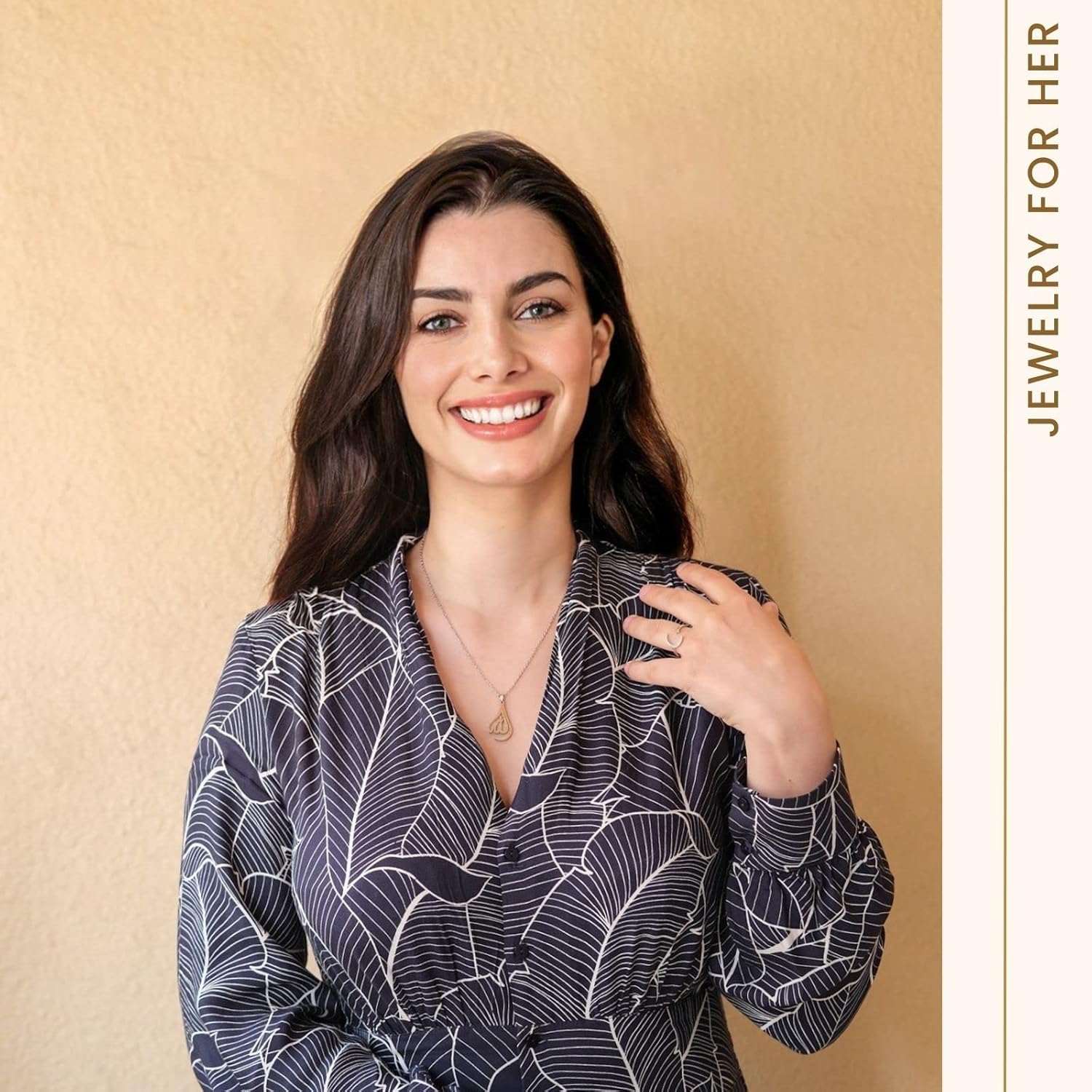 FABMODE Allah Pendant Necklace Arabic Islamic Jewelry for Women Abaya Accessories Eid Ramadan Islamic Gifts (1 Stellar Moon Adjustable Ring Included) - Image 5